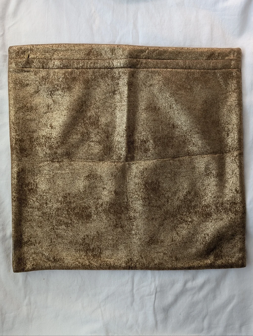 West Elm Metallic Gold Square Pillow Cover